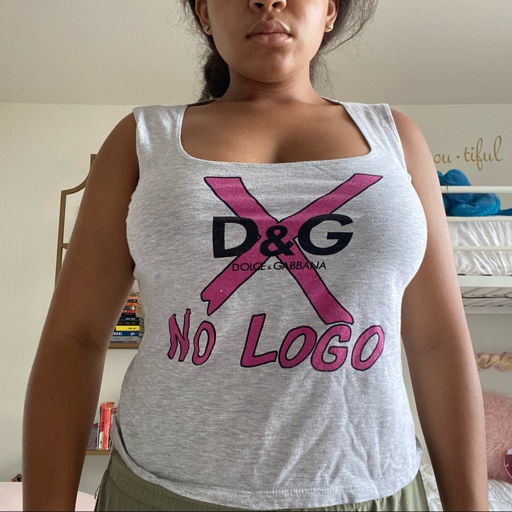 Vintage Dolce & Gabbana grey tank top